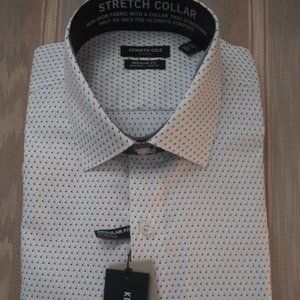Kenneth Cole  New York Men's Dress Shirt Non-Iron